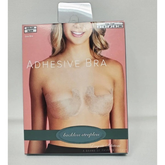 NEW Lingerie Solutions Adhesive Body Bra Backless Strapless Nude Cup Size C - Picture 1 of 7